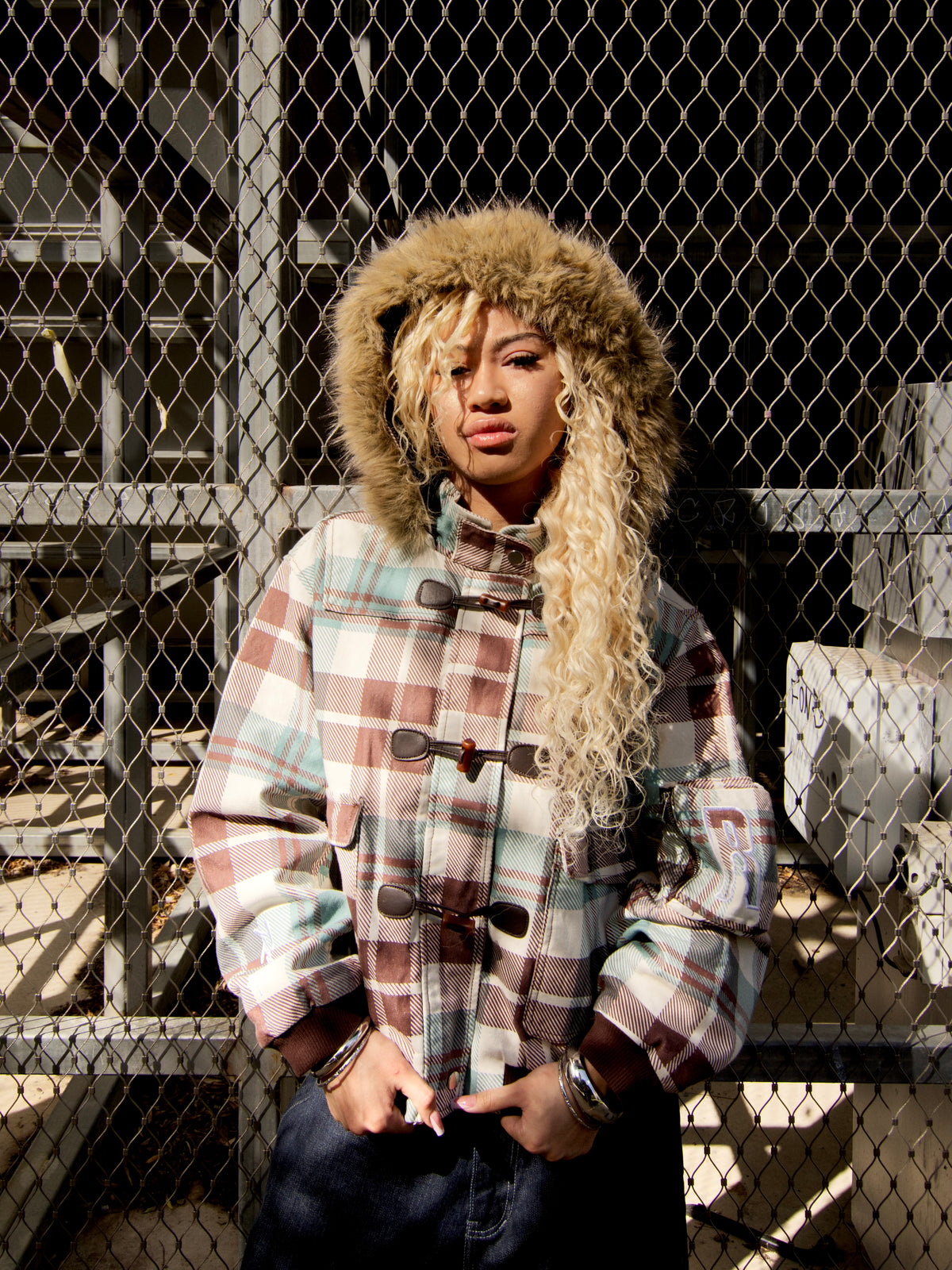 'InCergent' Plaid Jacket