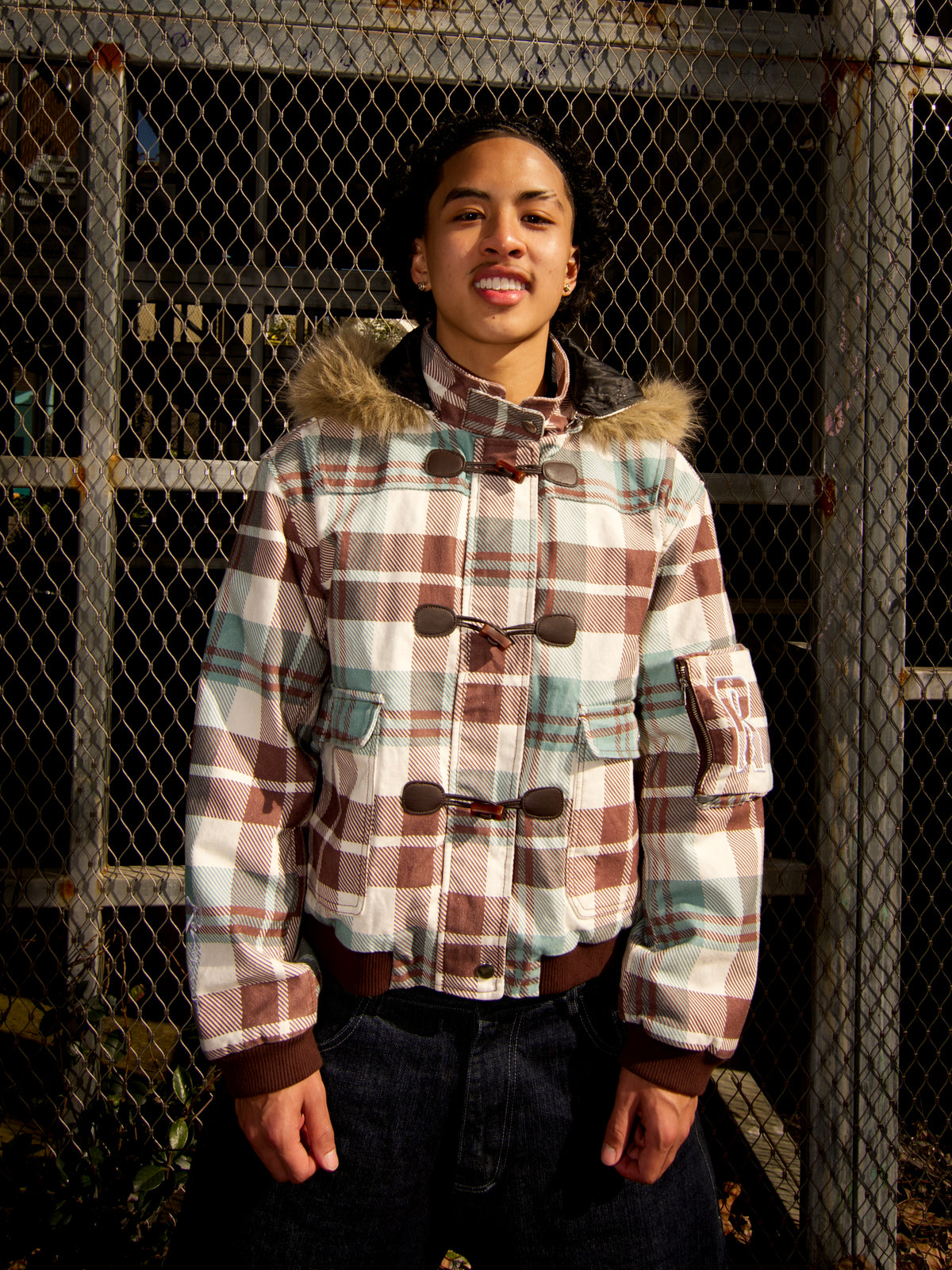 'InCergent' Plaid Jacket